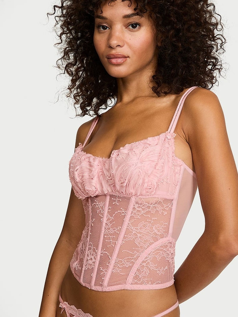 Victoria's Secret Dream Angels gorestowy wicked rosette reverie Pink corsette